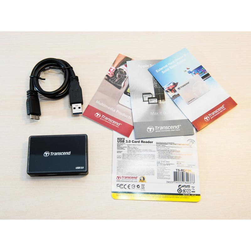 Transcend TS-RDF8K картридер скорость записи до 95 Мб/с скорость чтения до 130 Мб/c