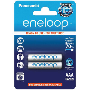 Panasonic Eneloop AAA 750 2BP (BK-4MCCE/2BE) аккумуляторы AАA 2 шт.