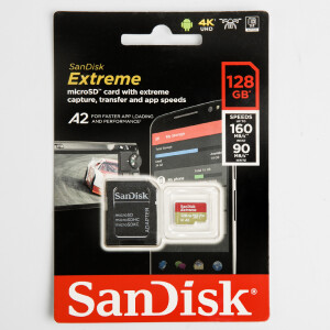 SanDisk Extreme microSDXC Class10 UHS Class 3 V30 A2 160Mb/s 128GB (SDSQXA1-128G-GN6AA) карта памяти