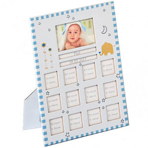 WALTHER BR148L фоторамка 28x22 12 месяцев baby animal голубая