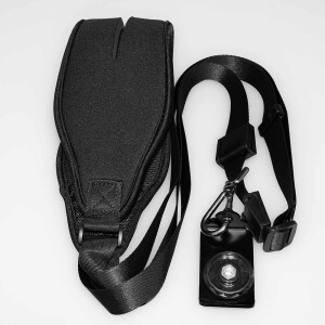 Fotokvant STR-34 ремень черный неопреновый с площадкой для фотоаппарата