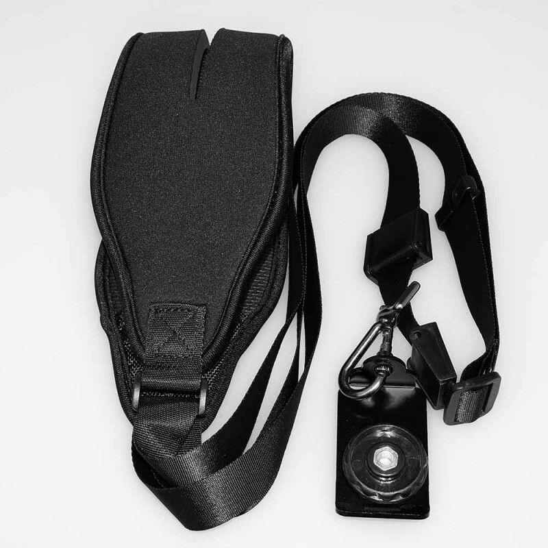 Fotokvant STR-34 ремень черный неопреновый с площадкой для фотоаппарата