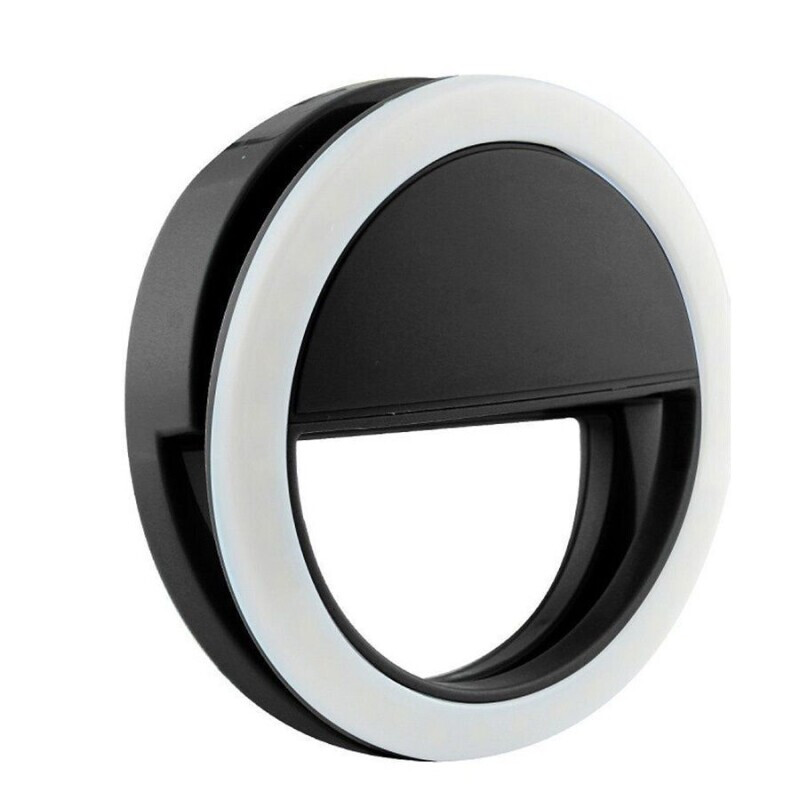 Fotokvant LED-8A RING Black светодиодное селфи-кольцо с аккумулятором диаметр 80 мм черный