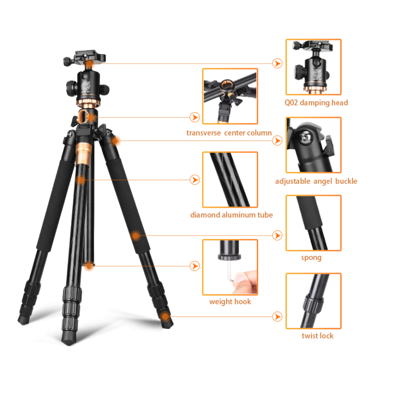 QZSD Q999H + Ulanzi Iron Man II Red штатив для телефона с красным держателем