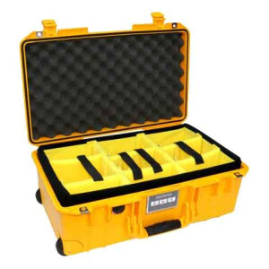 Peli 1535Air yellow ударопрочный кейс с мягкими перегородками желтый