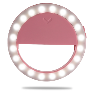 Fotokvant LED-9A RING Pink светодиодное селфи-кольцо с аккумулятором 3200-5600K 90 мм розовый