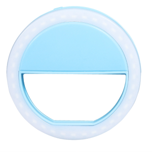 Fotokvant LED-8A RING Blue светодиодное селфи-кольцо с аккумулятором диаметр 80 мм голубой