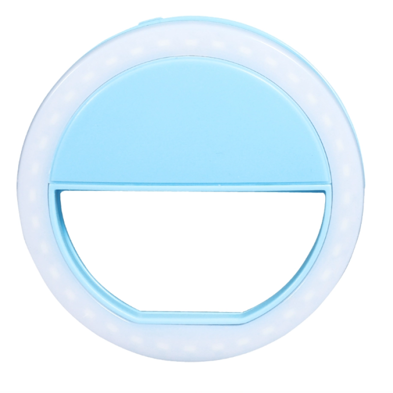 Fotokvant LED-8A RING Blue светодиодное селфи-кольцо с аккумулятором диаметр 80 мм голубой
