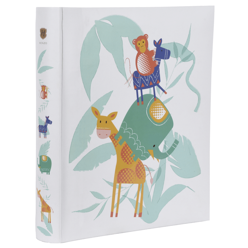Henzo 98260 Safari Kid фотоальбом 100 белых страниц в коробке со стикерами 29х33 детский
