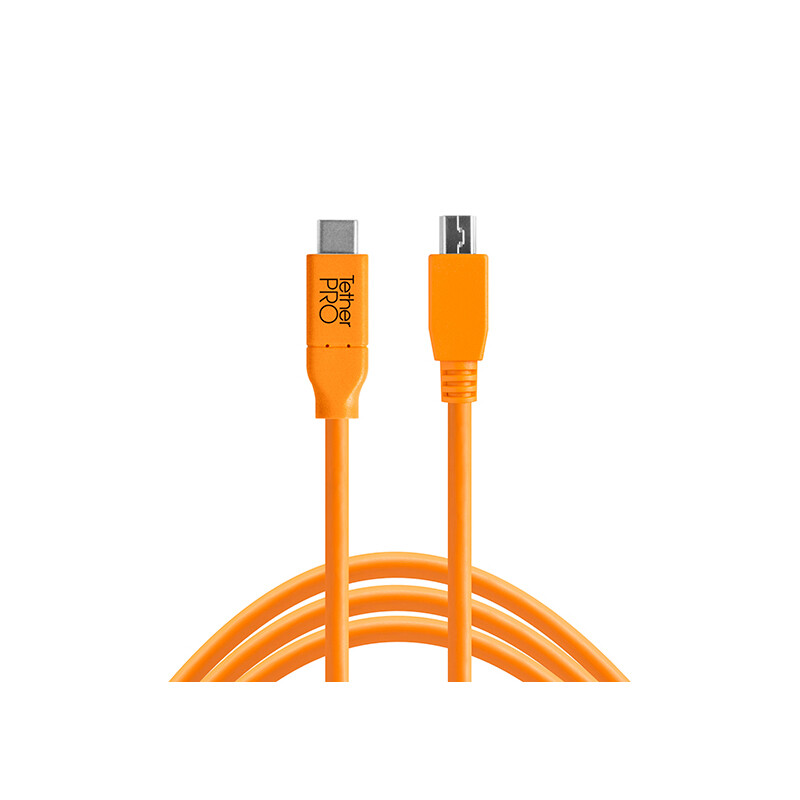Tether Tools CUC2415-ORG TetherPro USB-C to 2.0 Mini-B 5-Pin 4.6m Orange кабель