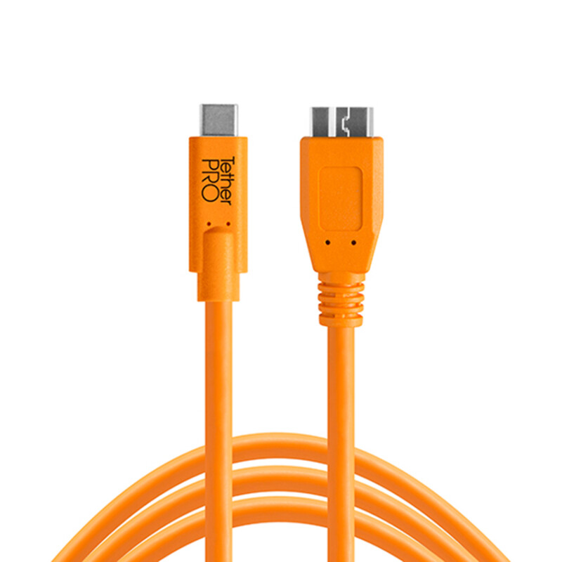Tether Tools CUC3315-ORG TetherPro USB-C to USB 3.0 Micro-B 4.6m Orange кабель