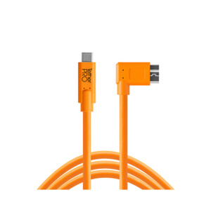Tether Tools CUC33R15-ORG TetherPro USB-C to 3.0 Micro-B Right Angle 4.6m Orange кабель