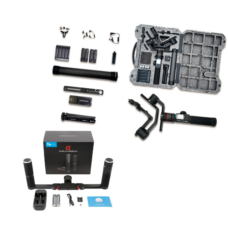 FeiyuTech A2000 трехосевой стабилизатор в комплекте с двойной ручкой