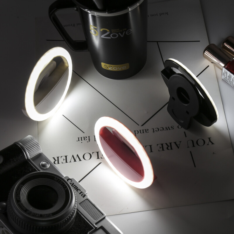 Fotokvant LED-15 RING PINK селфи-кольцо с аккумулятором диаметр 150 мм розовый