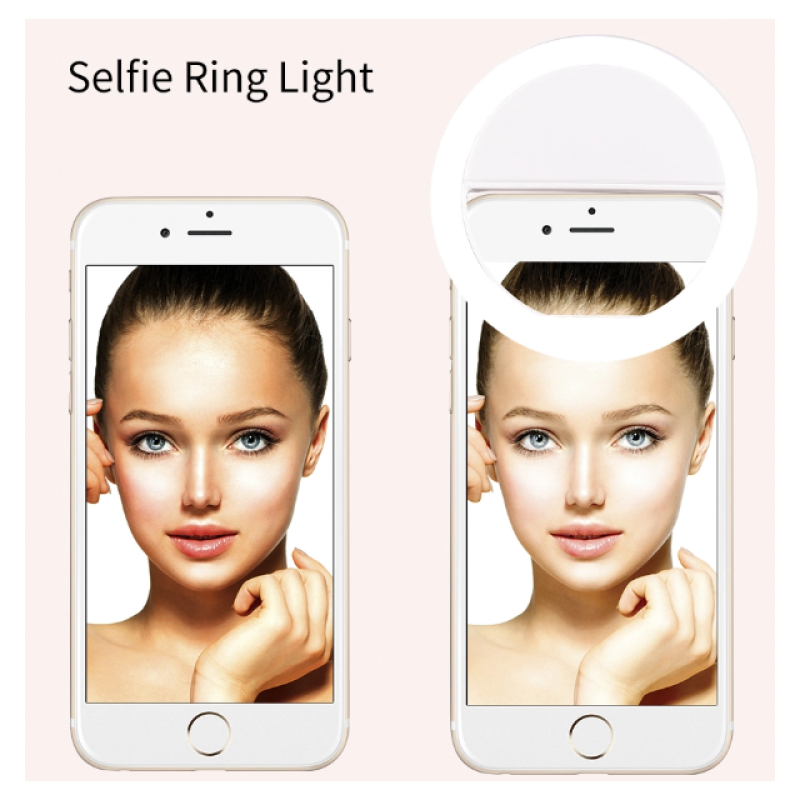 Fotokvant LED-15 RING WHITE селфи-кольцо с аккумулятором диаметр 150 мм белый