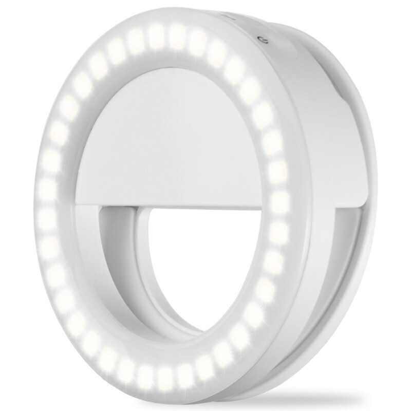 Fotokvant LED-15 RING WHITE селфи-кольцо с аккумулятором диаметр 150 мм белый