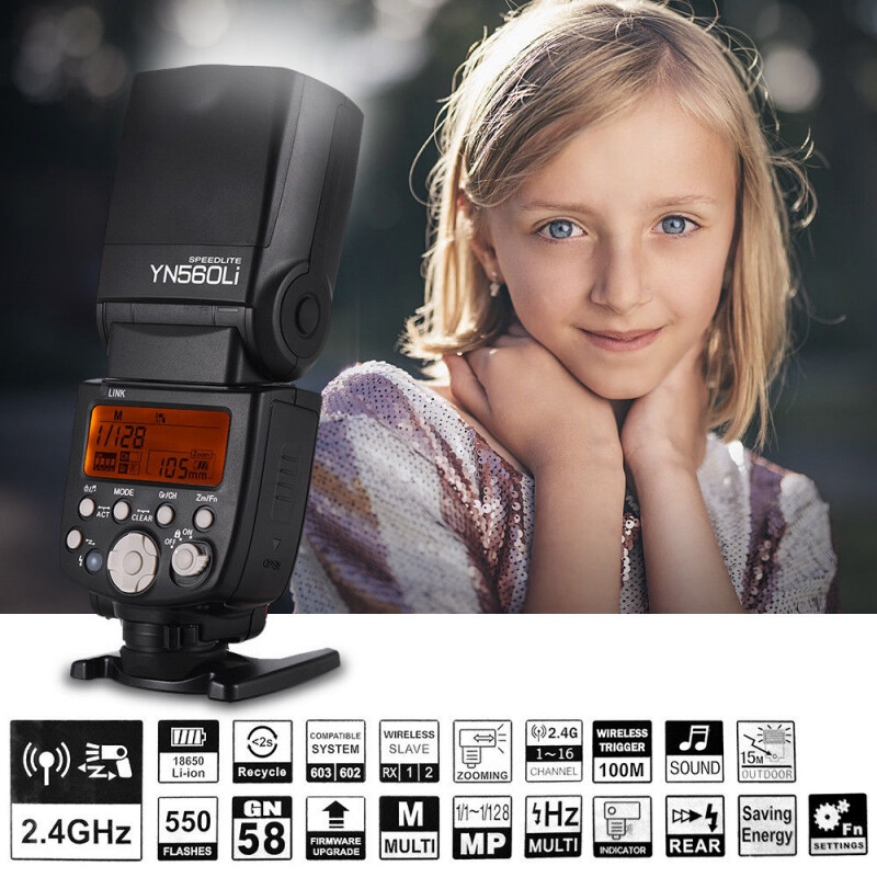 YongNuo Speedlite YN-560LI вспышка с встроенным радиосинхррнизатором для Canon/Nikon/Pentax/Olympus/