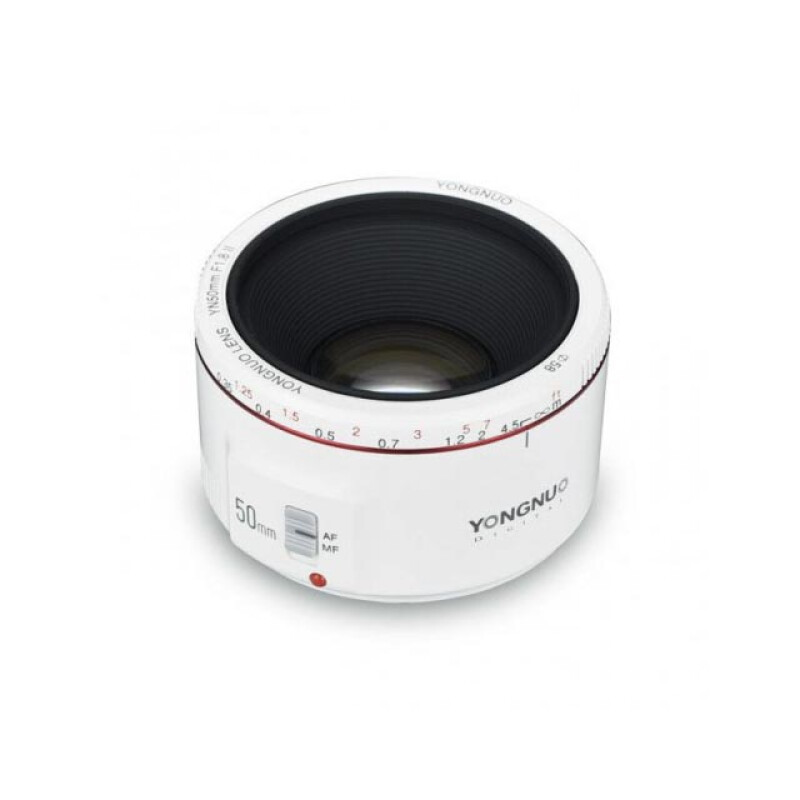 YongNuo 50F1.8II автофокусный объектив 50 мм для камер Canon белый