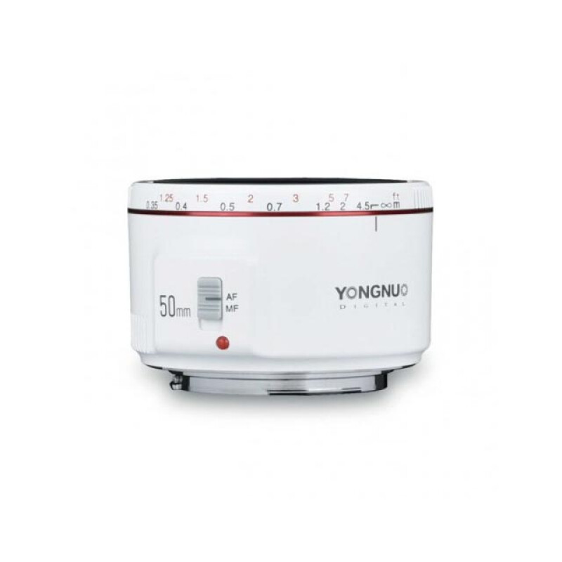 YongNuo 50F1.8II автофокусный объектив 50 мм для камер Canon белый