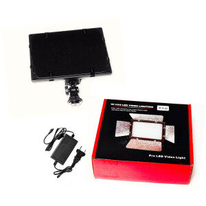 Fotokvant LED-300II PB KIT светодиодная панель с темп. 3200-6000К шторками и сетевым адаптером