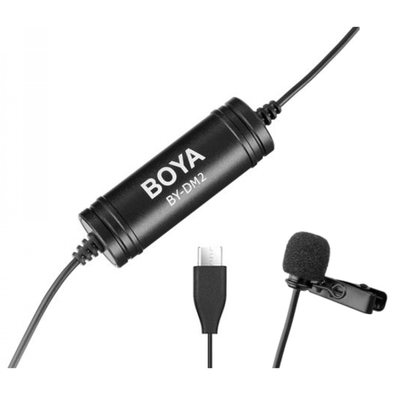 Boya BY-DM2 цифровой петличный микрофон для Андроид разъемом USB тип C