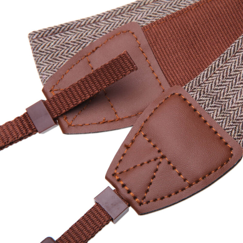 Fotokvant STR-36 ремень для фотоаппарата тканевый коричневый