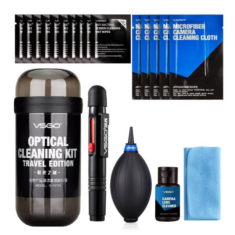 VSGO DKL-15 Grey набор путешественника для чистки оптики цвет-серый