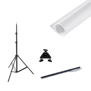 Fotokvant V-2107KIT комплект белого фона 0,65х1,0 м c системой установки для фото на документы