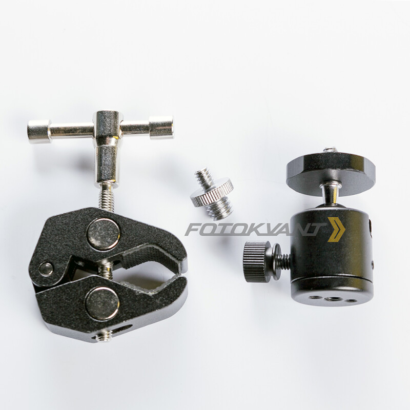 Fotokvant RCL-S2+HB-02 металлический зажим-струбцина с шаровой головой