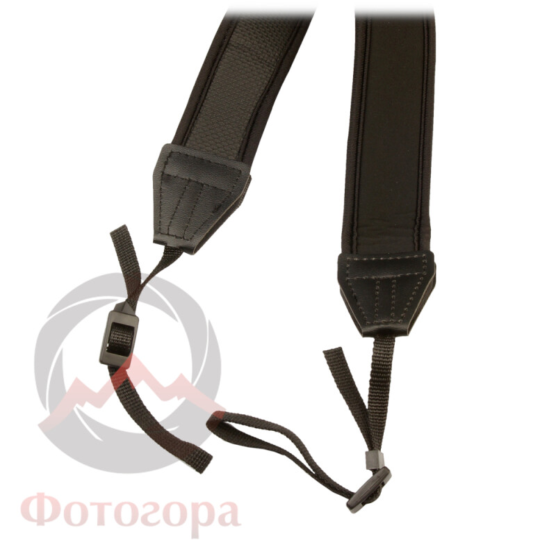 Fotokvant STR-37 черный неопреновый ремень для фотоаппарата Nikon с желтым шрифтом