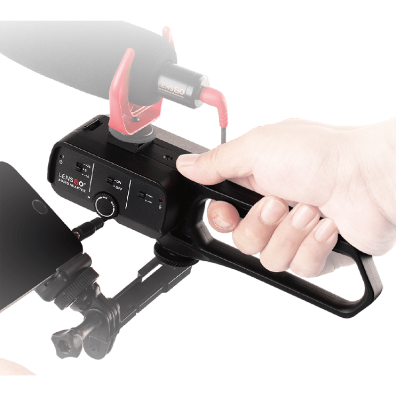 Lensgo D1L аудиоадаптер для смартфонов фото и видеокамер