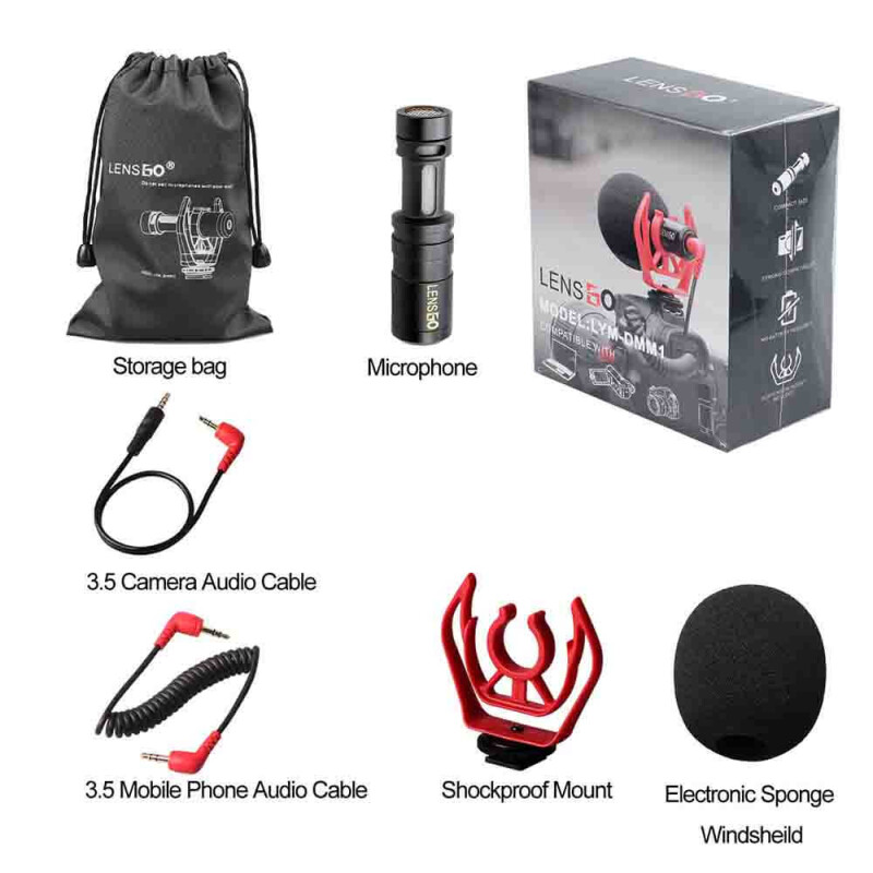 Lensgo LYM-DMM1 универсальный кардиоидный микрофон для камеры