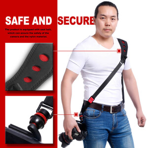 Lynca AK-47II ремень черный с площадкой для фотоаппарата