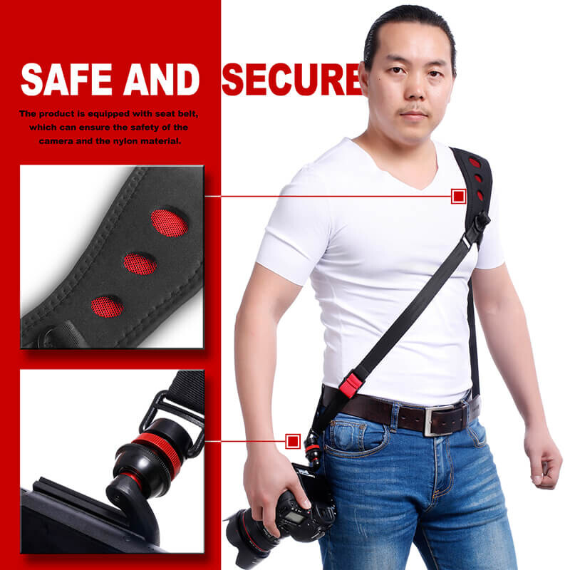 Lynca AK-47II ремень черный с площадкой для фотоаппарата