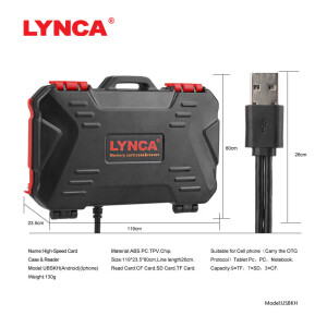 Lynca USBKH кейс для хранения карт памяти с картридером