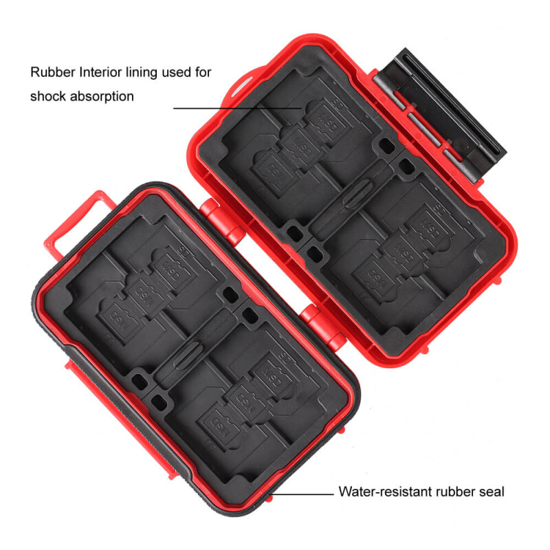 Lynca KH6 Red кейс для карт памяти красный