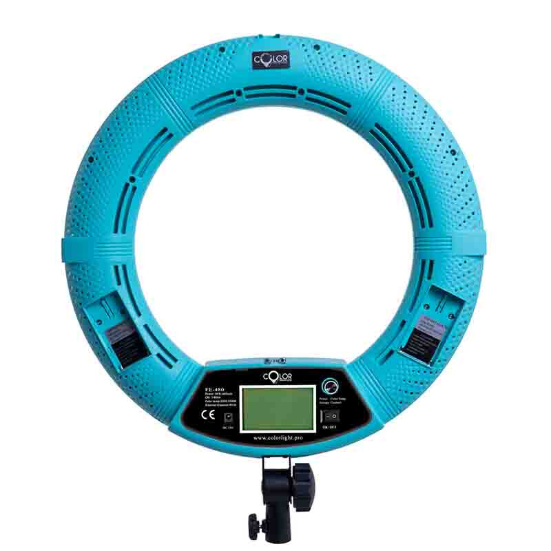 Color FE-480 кольцевая светодиодная лампа бирюзовая