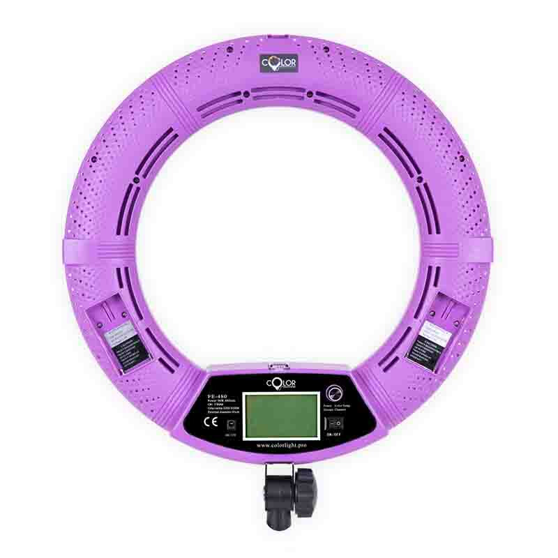 Color FS-480 кольцевая светодиодная лампа цветовая температура 3200-5500К фиолетовая