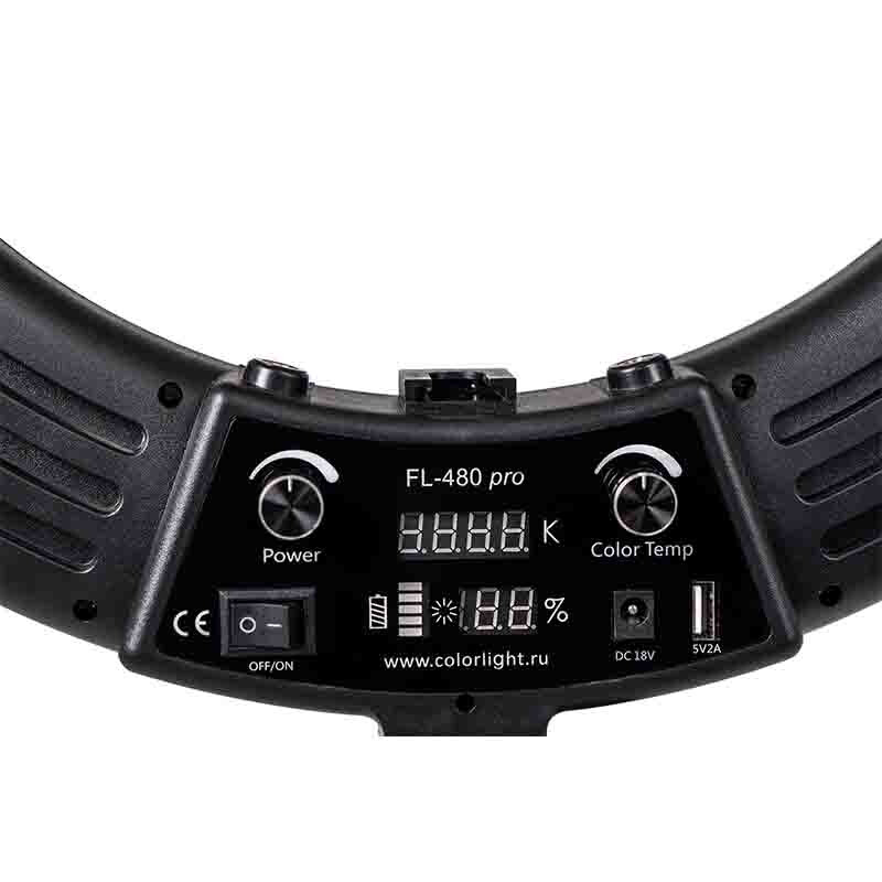 Color FL-480 pro KIT кольцевая светодиодная лампа белая со стойкой