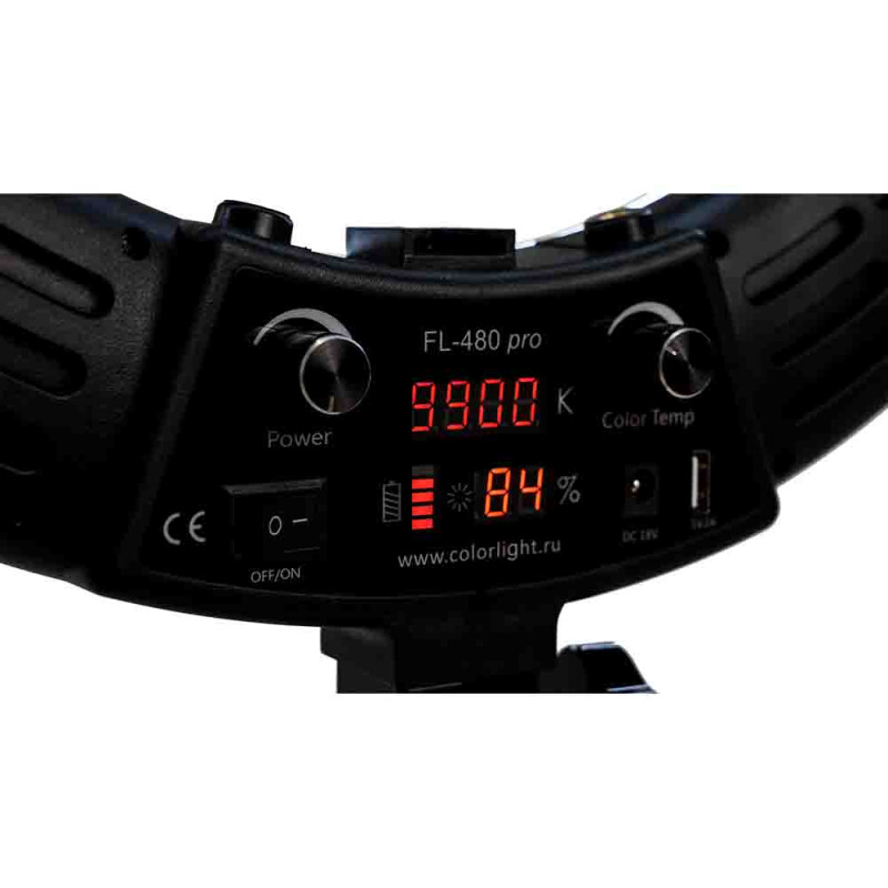 Color FL-480 pro KIT кольцевая светодиодная лампа белая со стойкой