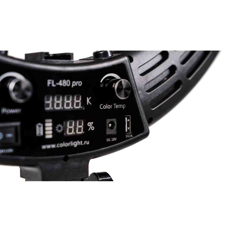 Color FL-480 pro KIT кольцевая светодиодная лампа белая со стойкой
