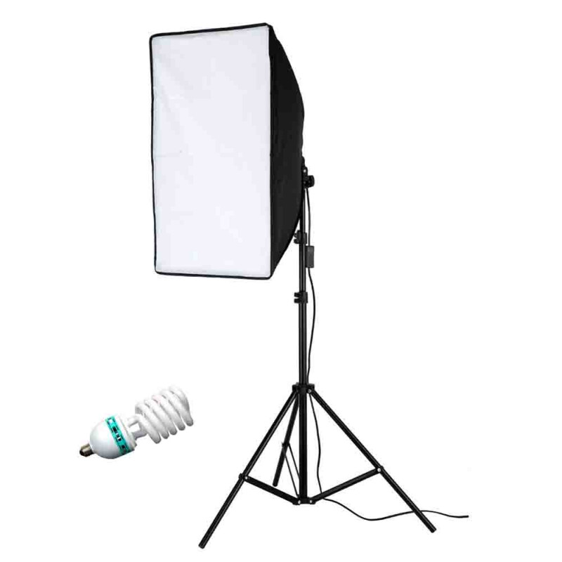 Fotokvant FL-1 KIT комплект постоянного света 200 вт с софтбоксом 50х70 см