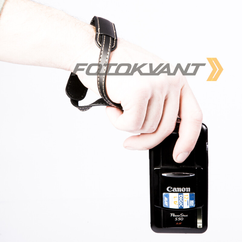 Fotokvant STR-49 ремень для фотоаппарата кистевой черный