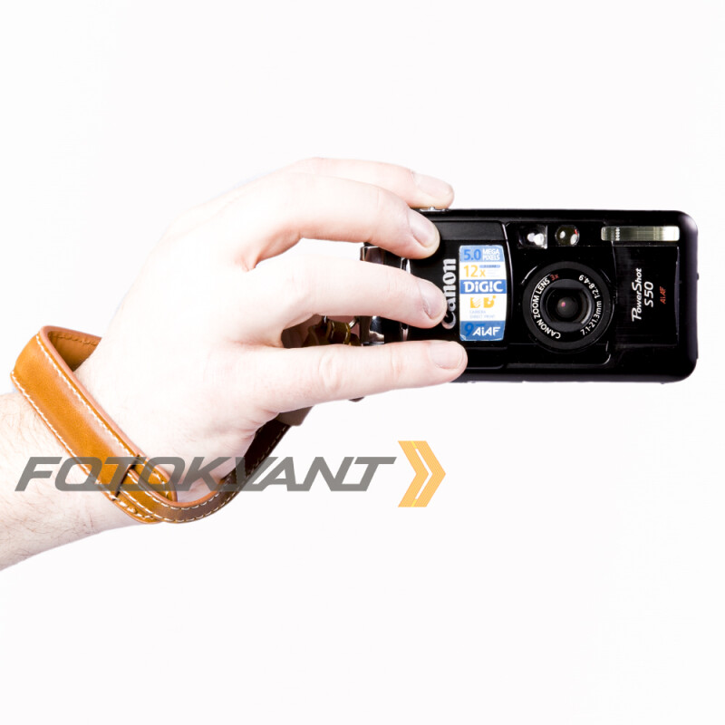 Fotokvant STR-51 ремень для фотоаппарата кистевой светло-коричневый