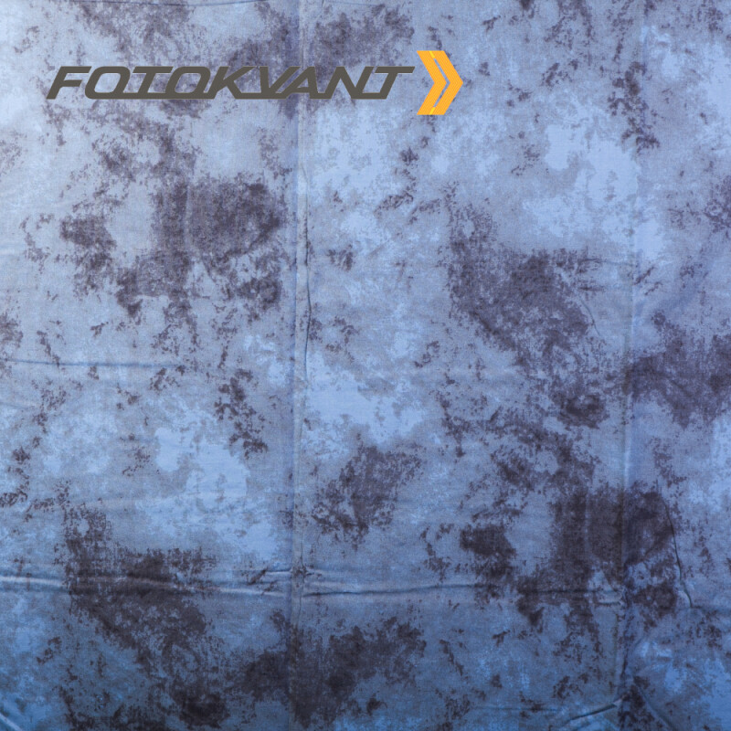 Fotokvant BG-3060 TD10 фон тканевый 3х6 м пятнистый сине-черный