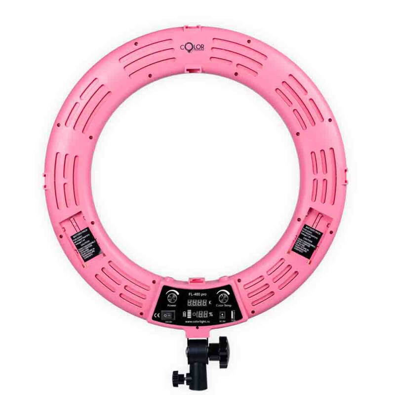 Color FL-480 pro кольцевая светодиодная лампа розовая