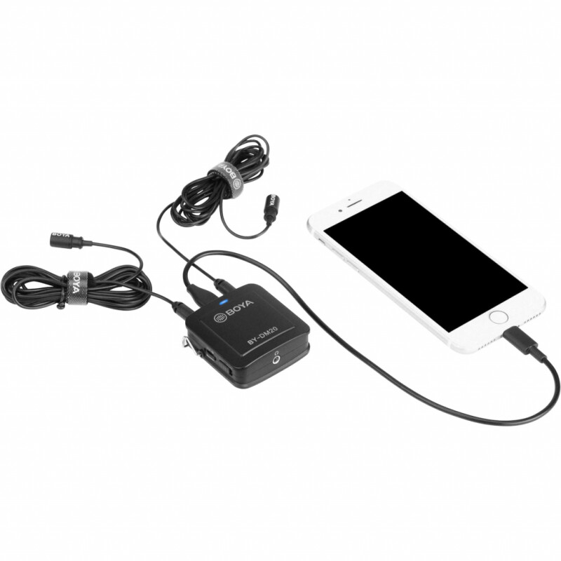 Boya BY-DM20 двухканальный петличный микрофон