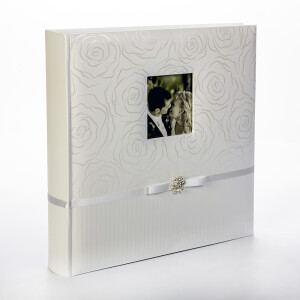 ZEP AB323250 Annabella фотоальбом в коробке свадьба 100 белых страниц 32x32 белый с брошью