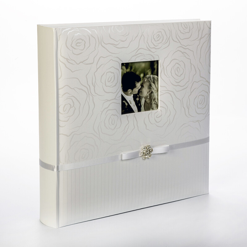 ZEP AB323250 Annabella фотоальбом в коробке свадьба 100 белых страниц 32x32 белый с брошью