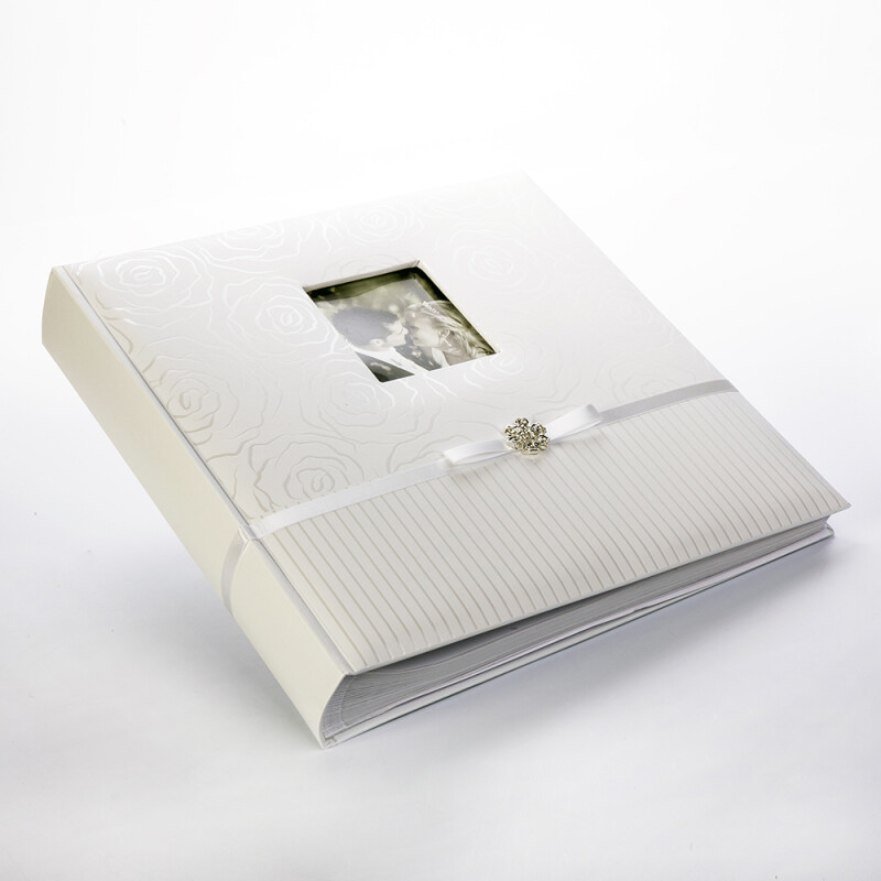 ZEP AB323250 Annabella фотоальбом в коробке свадьба 100 белых страниц 32x32 белый с брошью